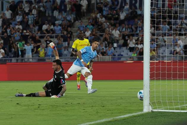 August 31, 2025, Rome, Lazio, Italy: LazioÃ¢â‚¬â ¢s Mattia Zaccagni scores their second gol during Serie A soccer match SS Lazio - Hellas Verona at Stadio Olimpico on August 31, 2025 in Rome , Italy. Rome Italy - ZUMAl131 20250831_zsp_l131_002 Copyright: xCiroxDexLucax