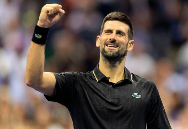 August 31, 2025, Flushing Meadows, New York, USA: Novak Djokovic celebrates with fans after winning his match against Jan-Lennard Struff on Day 8 of the 2025 US Open at USTA Billie Jean King National Tennis Center on Sunday August 31, 2025 in the Flushing neighborhood of the Queens borough of New York City. JAVIER ROJAS PI Flushing Meadows USA - ZUMAp124 20250831_zaa_p124_168 Copyright: xJavierxRojasx