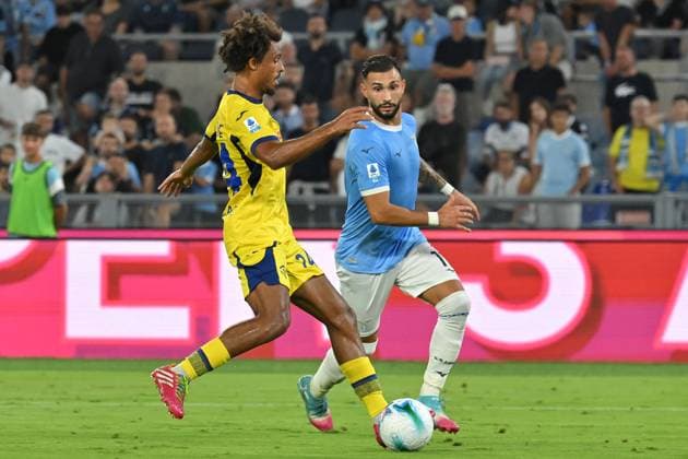 CALCIO - Serie A - SS Lazio vs Hellas Verona FC Antoine Bernede of Verona,Valentin Castellanos of SS Lazio during the serie A Enilive match between SS Lazio v Hellas Verona at olimpico stadium in Rome Mattia Vian during SS Lazio vs Hellas Verona FC, Italian soccer Serie A match in Rome, Italy, August 31 2025 Rome Italy  Copyright: xIPAxSport ABACAx