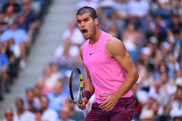 US Open - Fourth Round Carlos Alcaraz (ESP) during his fourth round match at the 2025 US Open at Billie Jean National Tennis Center in New York City, NY, USA, on August 31, 2025. Photo by Corinne Dubreuil ABACAPRESS.COM New York City United States  Copyright: xDubreuilxCorinne ABACAx