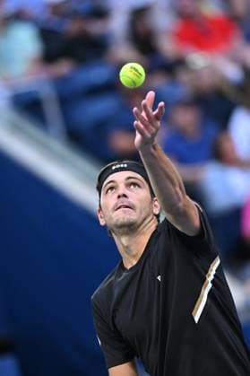 US Open - Fourth Round Taylor Fritz (USA) during his fourth round match at the 2025 US Open at Billie Jean National Tennis Center in New York City, NY, USA, on August 31, 2025. Photo by Corinne Dubreuil ABACAPRESS.COM New York City United States  Copyright: xDubreuilxCorinne ABACAx