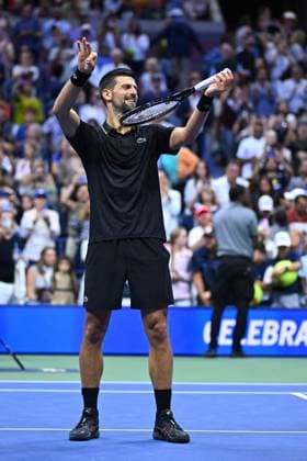 US Open - Fourth Round Novak Djokovic (SRB) during his fourth round match at the 2025 US Open at Billie Jean National Tennis Center in New York City, NY, USA, on August 31, 2025. Photo by Corinne Dubreuil ABACAPRESS.COM New York City United States  Copyright: xDubreuilxCorinne ABACAx