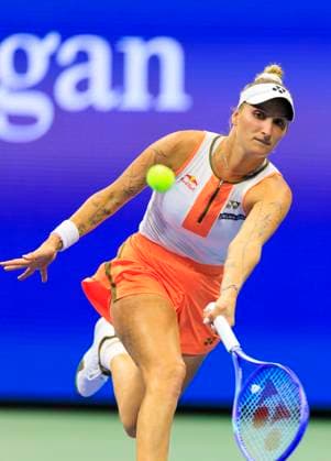August 31, 2025, Flushing Meadows, New York, USA: Marketa Vondrousova reaches for a short ball during a match against Elena Rybakina on Day 8 of the 2025 US Open at USTA Billie Jean King National Tennis Center on Sunday August 31, 2025 in the Flushing neighborhood of the Queens borough of New York City. JAVIER ROJAS PI Flushing Meadows USA - ZUMAp124 20250831_zaa_p124_192 Copyright: xJavierxRojasx