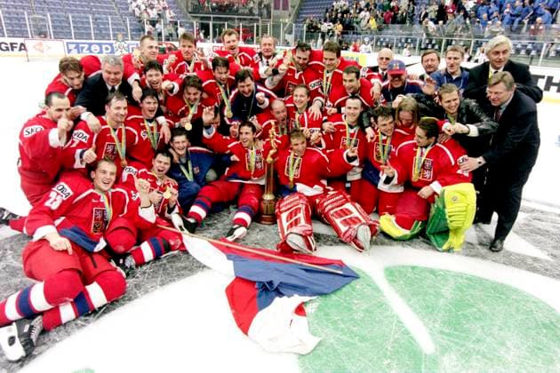 990516 Ishockey, VM, Final 2, Tjeckien - Finland, 1-4, 1-0 i overtime: Tjeckien världsmästare. *** 990516 Ice Hockey, World Championship, Final 2, Czech Republic Finland, 1 4, 1 0 in overtime Czech Republic World Champion  Copyright: BILDBYRAN BB990516BB031