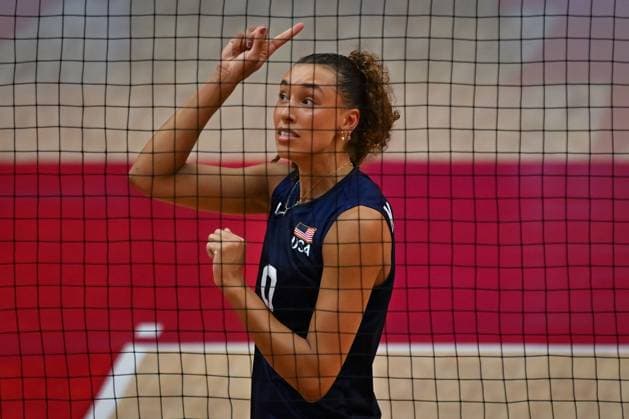 USA v Canada - FIVB Women’s World Volleyball Championship BANGKOK, THAILAND - SEPTEMBER 01: Madisen Skinner (9) of USA during their FIVB Women’s World Volleyball Championship match between USA and Canada at Huamark Indoor Stadium in Bangkok, Thailand, on September 01, 2025. Mustafa Hatipoglu Anadolu Bangkok Thailand. Editorial use only. Please get in touch for any other usage.  Copyright: x2025xAnadoluxMustafaxHatipoglux