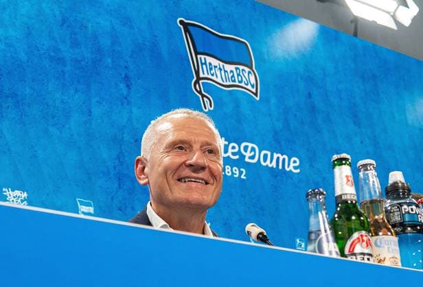 Fussball, Herren, Saison 2025 26, 2. Bundesliga, Hertha BSC, Pressekonferenz zur Vorstellung des neuen Geschäftsführers, im Bild: Geschäftsführer Dr. Peter Görlich (Hertha BSC), 01.09. 2025,