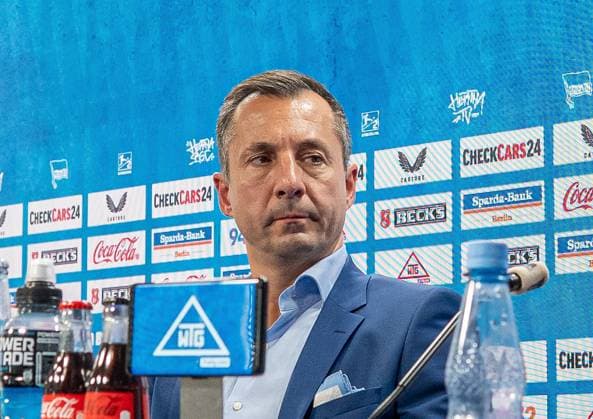 Fussball, Herren, Saison 2025 26, 2. Bundesliga, Hertha BSC, Pressekonferenz zur Vorstellung des neuen Geschäftsführers, im Bild: Geschäftsführer Ralf Huschen (Hertha BSC), 01.09. 2025,