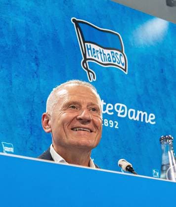Fussball, Herren, Saison 2025 26, 2. Bundesliga, Hertha BSC, Pressekonferenz zur Vorstellung des neuen Geschäftsführers, im Bild: Geschäftsführer Dr. Peter Görlich (Hertha BSC), 01.09. 2025,