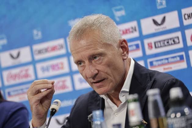 Deutschland, Berlin, Sportpark, GER, 2.FBL, Hertha BSC, Pressekonferenz: Vorstellung von Geschäftsführer Dr. Peter Görlich, Foto: Hertha BSC Geschäftsführer Dr. Peter Görlich
