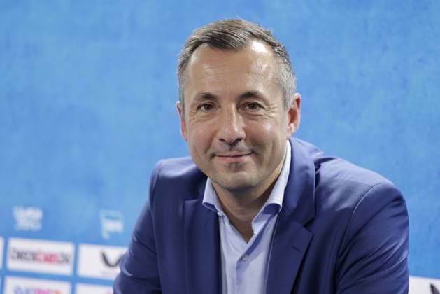 Deutschland, Berlin, Sportpark, GER, 2.FBL, Hertha BSC, Pressekonferenz: Vorstellung von Geschäftsführer Dr. Peter Görlich, Foto:Ralf Huschen (Geschäftsführer Hertha BSC)