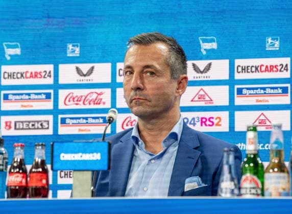 Fussball, Herren, Saison 2025 26, 2. Bundesliga, Hertha BSC, Pressekonferenz zur Vorstellung des neuen Geschäftsführers, im Bild: Geschäftsführer Ralf Huschen (Hertha BSC), 01.09. 2025,