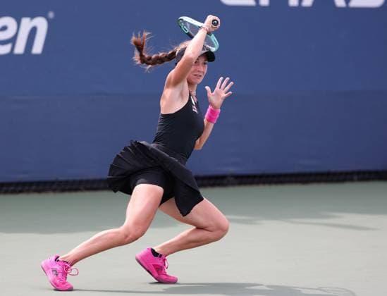 Julia Stusek (GER), Maedchen Einzel, Girls Singles, US Open Championships 2023, USTA Billie Jean King National Tennis Center, Flushing Meadows, New York, USA . Copyright: xJuergenxHasenkopfx