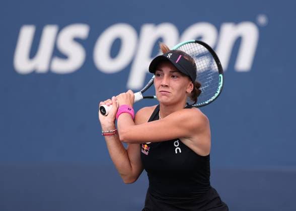 Julia Stusek (GER), Maedchen Einzel, Girls Singles, US Open Championships 2023, USTA Billie Jean King National Tennis Center, Flushing Meadows, New York, USA . Copyright: xJuergenxHasenkopfx