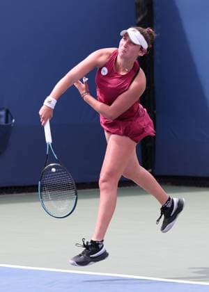 Sonja Zhenikhova (GER), Maedchen Einzel, Girls Singles, US Open Championships 2023, USTA Billie Jean King National Tennis Center, Flushing Meadows, New York, USA . Copyright: xJuergenxHasenkopfx