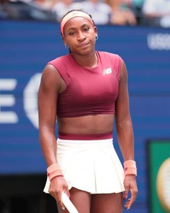 Coco Gauff reagiert enttaeuscht,Enttaeuschung,Emotion, US Open Championships 2023, USTA Billie Jean King National Tennis Center, Flushing Meadows, New York, USA . Copyright: xJuergenxHasenkopfx