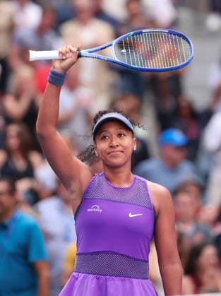 Naomi Osaka winkt und bedankt sich bei den Zuschauern, Fans nach dem Sieg, US Open Championships 2023, USTA Billie Jean King National Tennis Center, Flushing Meadows, New York, USA . Copyright: xJuergenxHasenkopfx