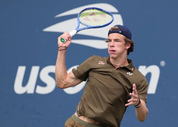 Niels McDonald (GER), Jungen Einzel, Boys Singles US Open Championships 2023, USTA Billie Jean King National Tennis Center, Flushing Meadows, New York, USA . Copyright: xJuergenxHasenkopfx