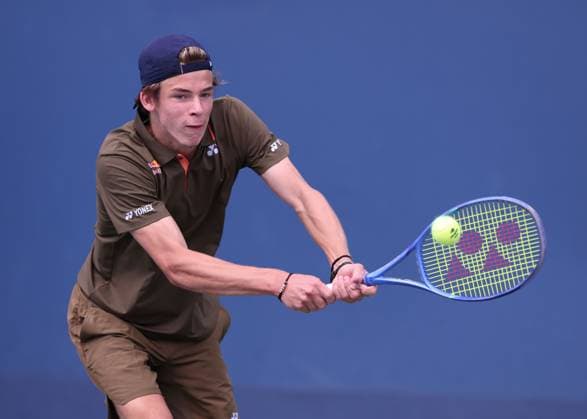 Niels McDonald (GER), Jungen Einzel, Boys Singles US Open Championships 2023, USTA Billie Jean King National Tennis Center, Flushing Meadows, New York, USA . Copyright: xJuergenxHasenkopfx