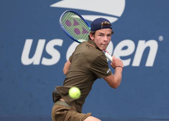 Niels McDonald (GER), Jungen Einzel, Boys Singles US Open Championships 2023, USTA Billie Jean King National Tennis Center, Flushing Meadows, New York, USA . Copyright: xJuergenxHasenkopfx