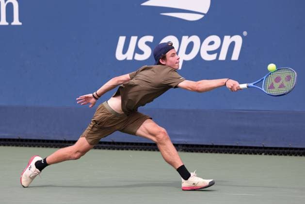 Niels McDonald (GER), Jungen Einzel, Boys Singles US Open Championships 2023, USTA Billie Jean King National Tennis Center, Flushing Meadows, New York, USA . Copyright: xJuergenxHasenkopfx
