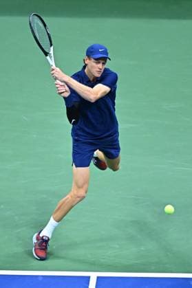 US Open - Fourth Round Jannik Sinner (ITA) during his fourth round match at the 2025 US Open at Billie Jean National Tennis Center in New York City, NY, USA, on September 1, 2025. Photo by Corinne Dubreuil ABACAPRESS.COM New York City United States  Copyright: xDubreuilxCorinne ABACAx