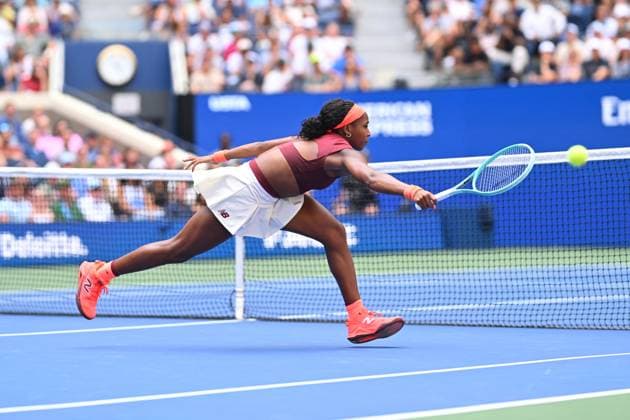 US Open - Fourth Round Coco Gauff (USA) during her fourth round match at the 2025 US Open at Billie Jean National Tennis Center in New York City, NY, USA, on September 1, 2025. Photo by Corinne Dubreuil ABACAPRESS.COM New York City United States  Copyright: xDubreuilxCorinne ABACAx