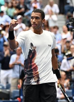 FLUSHING NY- SEPTEMBER 01: Felix Auger-Aliassime Vs Andrey Rublev On Arthur Ashe Stadium at the USTA Billie Jean King National Tennis Center on September 1, 2025 in Flushing Queens. Copyright: xmpi04x