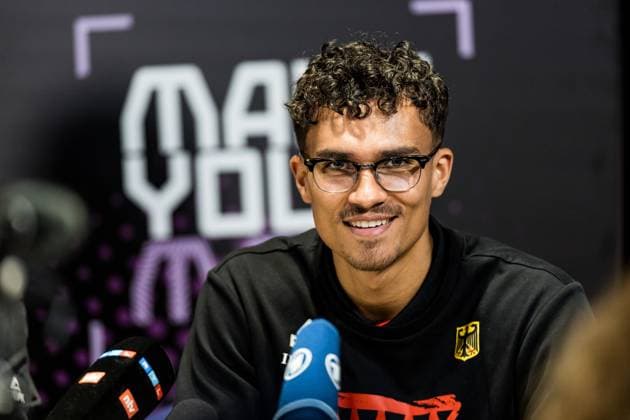 FIBA EuroBasket 2025: Medienrunde Deutschland; 02.09.2025 Tristan Da Silva (Deutschland, 5) lächelt FIBA EuroBasket 2025: Medienrunde Deutschland, Tampere, Torni am 02.09.2025 *** FIBA EuroBasket 2025 Media Round Germany 02 09 2025 Tristan Da Silva Germany, 5 smiles FIBA EuroBasket 2025 Media Round Germany, Tampere, Torni on 02 09 2025 Copyright: xBEAUTIFULxSPORTS Wunderlx