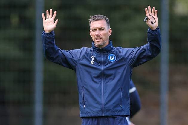 02.09.2025, Fußball, Training Karlsruher SC, 2. Fußball Bundesliga, Trainingsplatz am BBBank Wildpark Stadion Karlsruhe, Saison 2025 2026: Cheftrainer Christian Eichner (KSC hc) Baden-Württemberg Deutschland