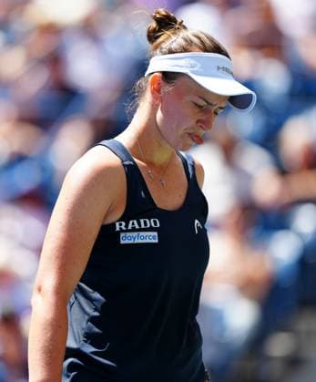 Barbora Krejcikova during her quarter final defeat to Jessica Pegula 2025 US Open, Day Ten, USTA Billie Jean King National Tennis Center, New York, USA - 02 Sept 2025New York USTA Billie Jean King National T New York (NY) United States of America  Copyright: xJavierxGarcia Shutterstockx 15458344f