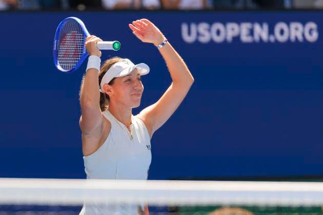 September 2, 2025, Flushing Meadows, New York, USA: Jessica Pegula reacts after defeating Barbora Krejcikova on Day 10 of the 2025 US Open at USTA Billie Jean King National Tennis Center on Tuesday September 2, 2025 in the Flushing neighborhood of the Queens borough of New York City. JAVIER ROJAS PI Flushing Meadows USA - ZUMAp124 20250902_zaa_p124_004 Copyright: xJavierxRojasx