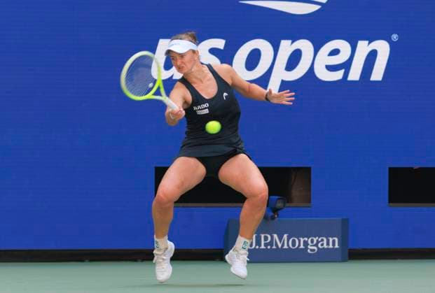 September 2, 2025, Flushing Meadows, New York, USA: Barbora Krejcikova hits a forehand return during a match against Jessica Pegula on Day 10 of the 2025 US Open at USTA Billie Jean King National Tennis Center on Tuesday September 2, 2025 in the Flushing neighborhood of the Queens borough of New York City. JAVIER ROJAS PI Flushing Meadows USA - ZUMAp124 20250902_zaa_p124_011 Copyright: xJavierxRojasx