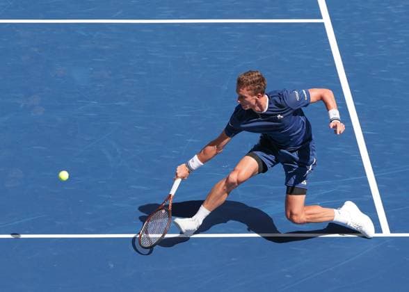 Jiri Lehecka (CZE), von oben, US Open Championships 2023, USTA Billie Jean King National Tennis Center, Flushing Meadows, New York, USA . Copyright: xJuergenxHasenkopfx