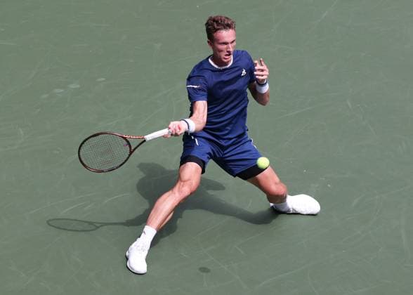 Jiri Lehecka (CZE), von oben, US Open Championships 2023, USTA Billie Jean King National Tennis Center, Flushing Meadows, New York, USA . Copyright: xJuergenxHasenkopfx