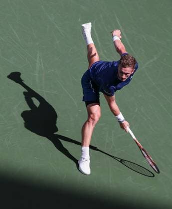 Jiri Lehecka (CZE), von oben, US Open Championships 2023, USTA Billie Jean King National Tennis Center, Flushing Meadows, New York, USA . Copyright: xJuergenxHasenkopfx