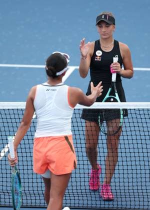 Julia Stusek, Maedchen Einzel, Girls Singles, US Open Championships 2023, USTA Billie Jean King National Tennis Center, Flushing Meadows, New York, USA . Copyright: xJuergenxHasenkopfx