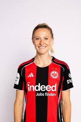 Rebecka Blomqvist - Eintracht Frankfurt Frauen Porträttermin 2025 2026 1. BL Bundesliga Fußball Porträttermin, Headshot, Porträt, Vorstellung, Präsentation, Pressetermin 2025 2026 Studio Shooting Studioshooting