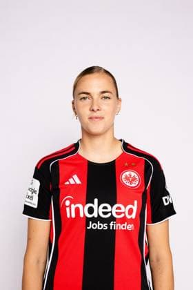 Laura Freigang - Eintracht Frankfurt Frauen Porträttermin 2025 2026 1. BL Bundesliga Fußball Porträttermin, Headshot, Porträt, Vorstellung, Präsentation, Pressetermin 2025 2026 Studio Shooting Studioshooting