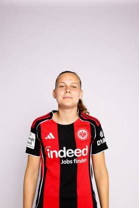 Jarne Teulings - Eintracht Frankfurt Frauen Porträttermin 2025 2026 1. BL Bundesliga Fußball Porträttermin, Headshot, Porträt, Vorstellung, Präsentation, Pressetermin 2025 2026 Studio Shooting Studioshooting