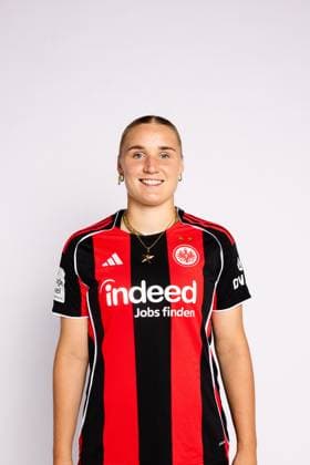 Jella Veit - Eintracht Frankfurt Frauen Porträttermin 2025 2026 1. BL Bundesliga Fußball Porträttermin, Headshot, Porträt, Vorstellung, Präsentation, Pressetermin 2025 2026 Studio Shooting Studioshooting