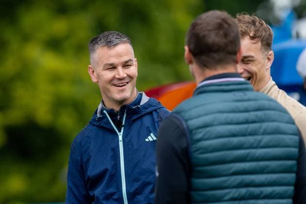 2025 Amgen Irish Open - Pro Am, The K Club, Kildare 3 9 2025 Jonathan Sexton and Josh van der Flier Jonathan Sexton and Josh van der Flier 3 9 2025  Copyright: x INPHO MorganxTreacyx 0U6A3608