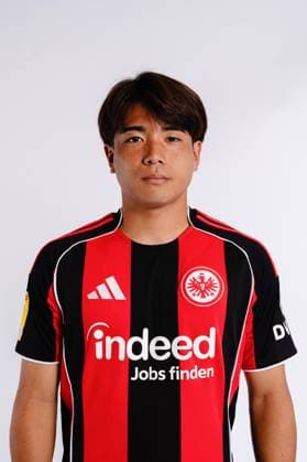 Rinto Hanashiro - Eintracht Frankfurt II U21, U 21 Porträttermin 2025 2026 Hessenliga Fußball Porträttermin, Headshot, Porträt, Vorstellung, Präsentation, Pressetermin 2025 2026 Studio Shooting Studioshooting
