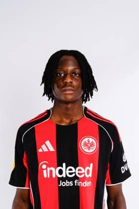 Clement Nana-Sarhene - Eintracht Frankfurt II U21, U 21 Porträttermin 2025 2026 Hessenliga Fußball Porträttermin, Headshot, Porträt, Vorstellung, Präsentation, Pressetermin 2025 2026 Studio Shooting Studioshooting
