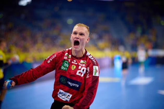 David Späth (29; Rhein Neckar Löwen) jubelt nach Parade Handball I Herren I Saison 2025-2026 I Daikin HBL I 1. Spieltag I Rhein-Neckar Löwen – GWD Minden I 03.09.2025 Copyright: xMaxxMesterx