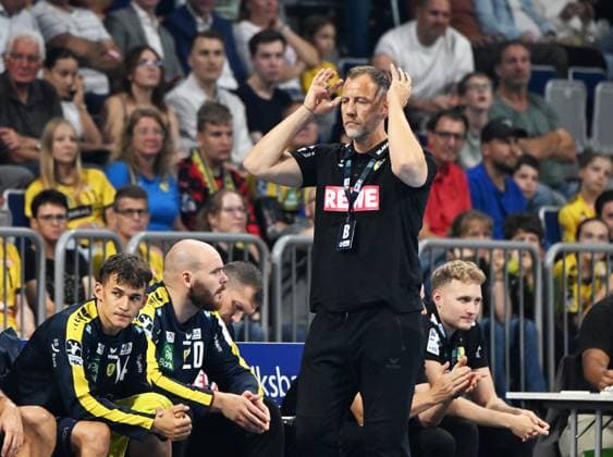 HBL-Handball-Bundesliga - Saison 2025 26 Mannheim SAP-Arena 03.09.2025 Rhein-Neckar-Löwen (rnl) - GWD Minden (gwd) Trainer Maik MACHULLA (Rhein-Neckar-Löwen) HBL-Handball-Bundesliga