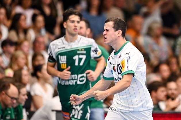 Goeppingen, Deutschland, 03.09.25: Tim Freihoefer (Füchse Berlin) gestikuliert, gestik, jubelt waehrend des Daikin Handball Bundesliga Spiels zwischen FRISCH AUF! Goeppingen vs Füchse Berlin in der EWS Arena am 03. September 2025 in Goeppingen, Deutschland. (Foto von Harry Langer DeFodi Images) Goeppingen, Germany, 03.09.25: Tim Freihoefer (Füchse Berlin) gestures during the Daikin Handball Bundesliga match between FRISCH AUF! Goeppingen vs Füchse Berlin at EWS Arena on September 3, 2025 in Goeppingen, Germany. (Photo by Harry Langer DeFodi Images) (Photo by Harry Langer DeFodi Images)