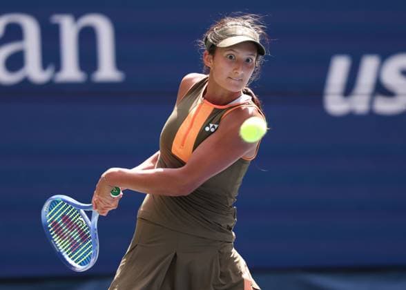 Lea Nilsson (SWE), Maedchen Einzel, Girls Singles, US Open Championships 2023, USTA Billie Jean King National Tennis Center, Flushing Meadows, New York, USA . Copyright: xJuergenxHasenkopfx