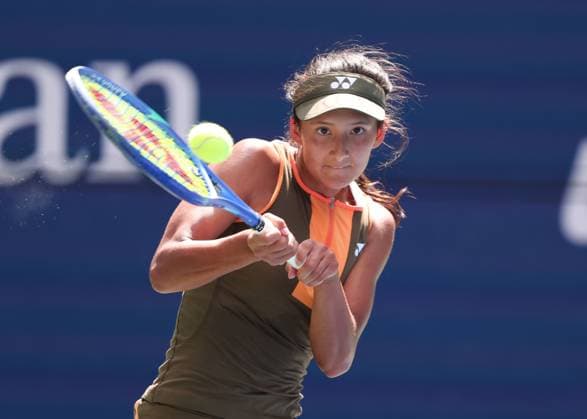 Lea Nilsson (SWE), Maedchen Einzel, Girls Singles, US Open Championships 2023, USTA Billie Jean King National Tennis Center, Flushing Meadows, New York, USA . Copyright: xJuergenxHasenkopfx