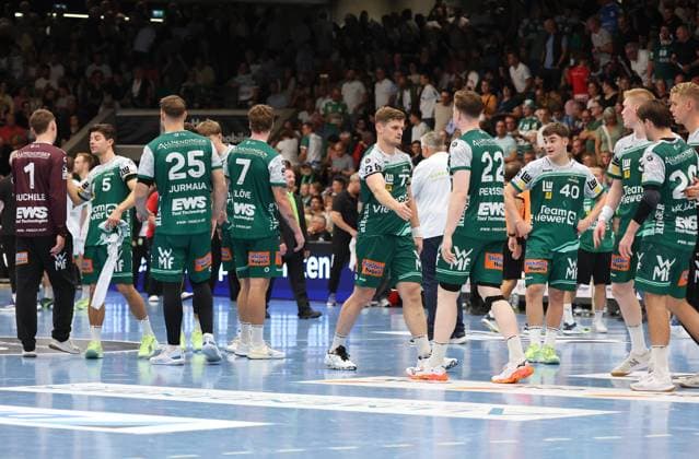 03.09.2025, Deutschland, Göppingen, Handball DAIKIN HBL! Bundesliga Saison 2025 2026, FRISCH AUF! Göppingen vs. Füchse Berlin, Enttäuschung (FAG)