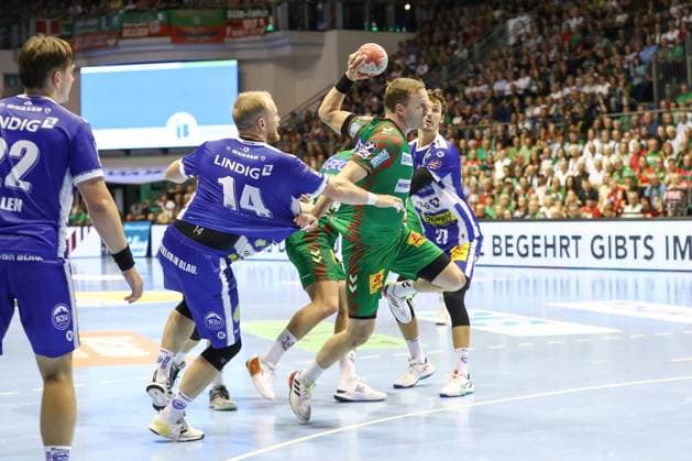 03.09.2025, xgox, Handball - Daikin HBL SC Magdeburg - ThSV Eisenach emspor, v.l. Omar Ingi Magnusson (Magdeburg, 14) wirft Tor, Torschuetze, erzielt Tor, Treffer, scores the goal Magdeburg